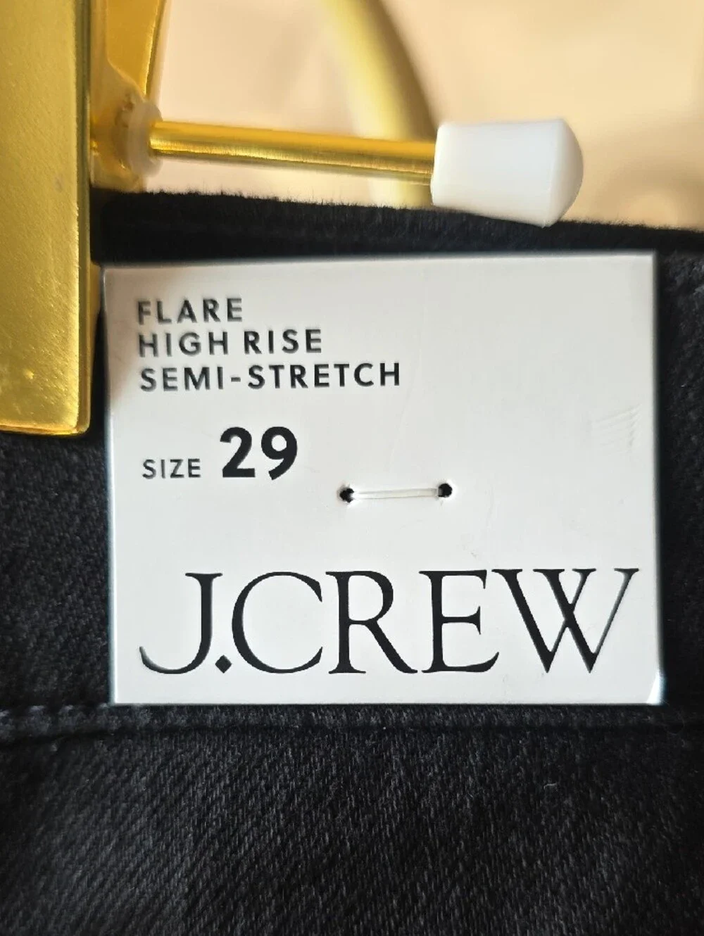J. Crew Black Rinse Vintage Flare Wide-Leg Jeans Stretch Size 29